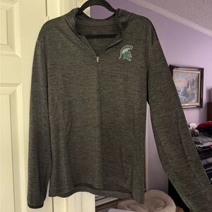 Quarter-Zip Pullover with Michigan State Spartan Logo